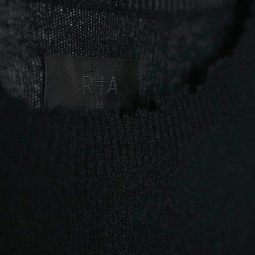 RtA Charlotte Black and Gold Knit Cashmere Sweater - Picture 7 of 8